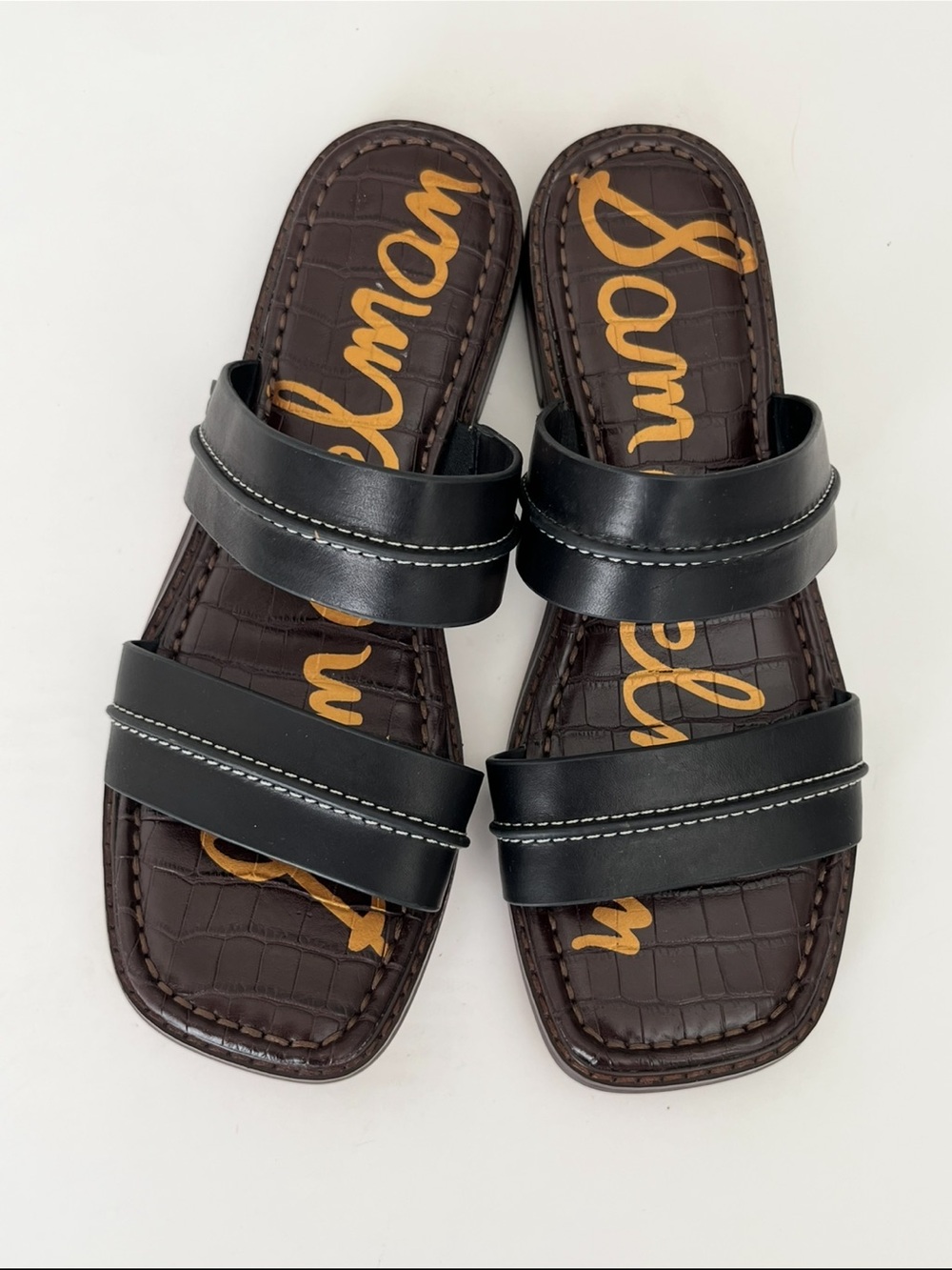 Sam Edelman Haydee Slide leather Sandals black 8.5